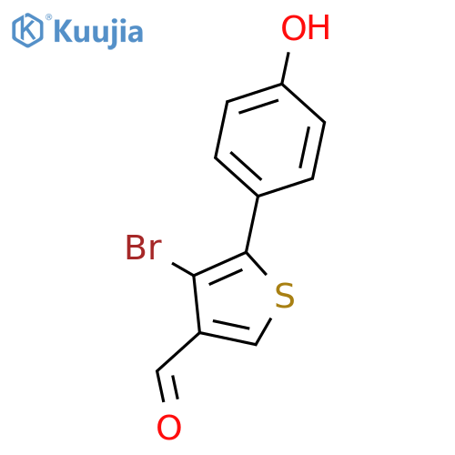 4-Bromo-5-(4-hydroxyphenyl)thiophene-3-carbaldehyde structure