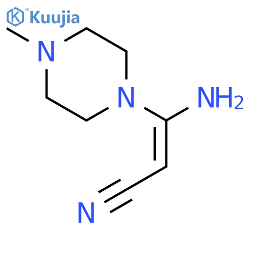 3-Amino-3-(4-methylpiperazin-1-yl)acrylonitrile structure