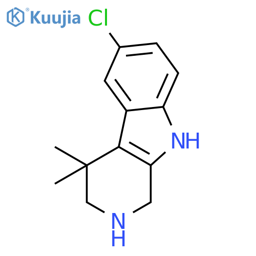 6-chloro-4,4-dimethyl-2,3,4,9-tetrahydro-1H-beta-carboline structure