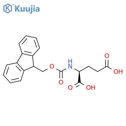 2-({(9H-fluoren-9-yl)methoxycarbonyl}amino)pentanedioic acid structure