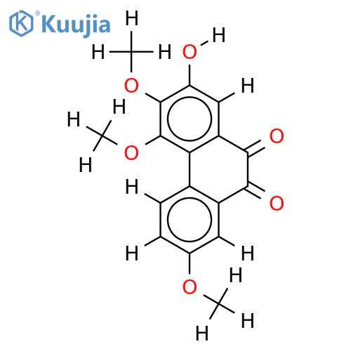 2-hydroxy-3,4,7-trimethoxy-9,10-phenanthraquinone structure