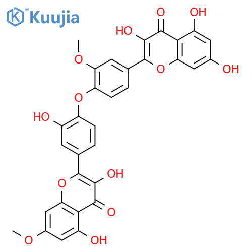 3,5-dihydroxy-2-{3-hydroxy-4-[2-methoxy-4-(3,5,7-trihydroxy-4-oxo-4H-1-benzopyran-2-yl)phenoxy]phenyl}-7-methoxy-4H-1-benzopyran-4-one structure