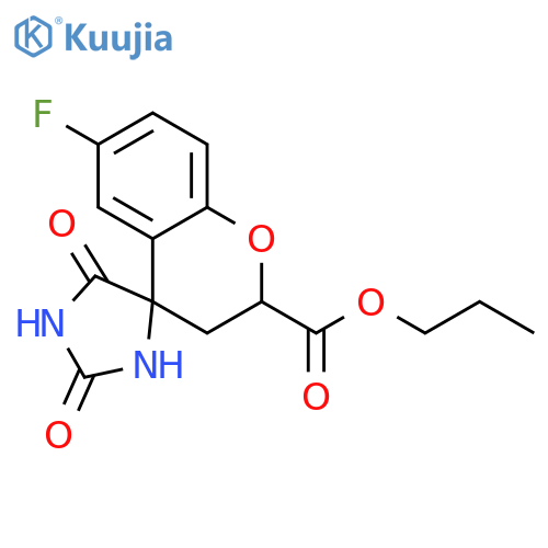 (2S,4S)-Propyl 6-fluoro-2',5'-dioxospiro[chroman-4,4'-imidazolidine]-2-carboxylate structure
