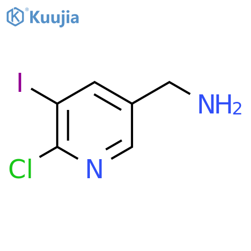(6-chloro-5-iodopyridin-3-yl)methanamine structure