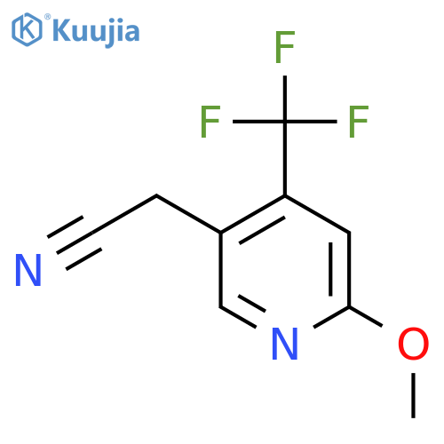 2-Methoxy-4-(trifluoromethyl)pyridine-5-acetonitrile structure