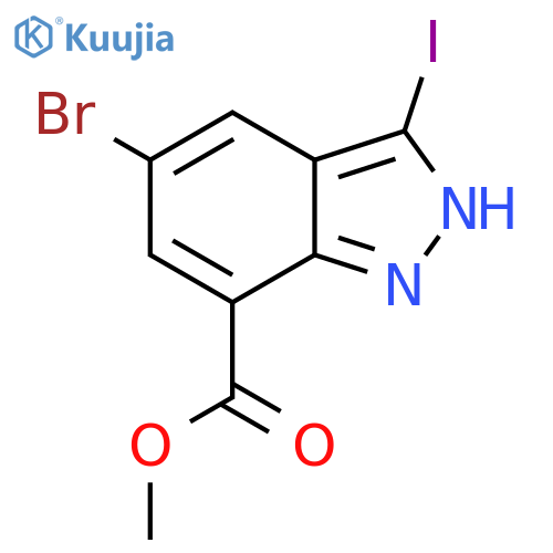 Methyl 5-bromo-3-iodo-1h-indazole-7-carboxylate structure