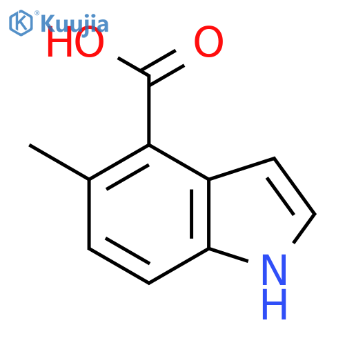 5-Methyl-1H-indole-4-carboxylic acid structure
