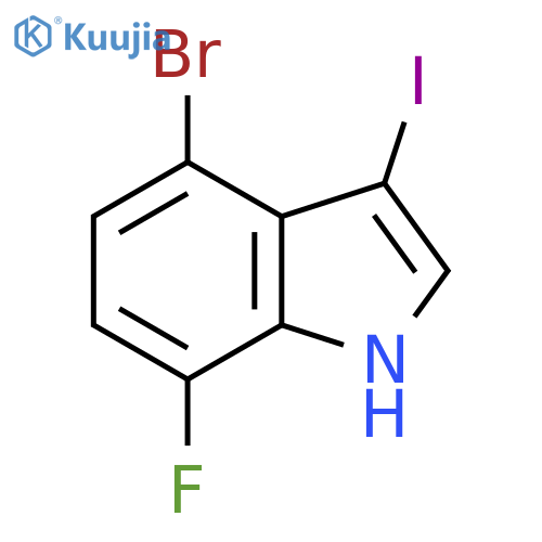 4-Bromo-7-fluoro-3-iodo-1H-indole structure