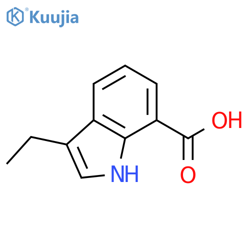 3-ethyl-1H-indole-7-carboxylic acid structure