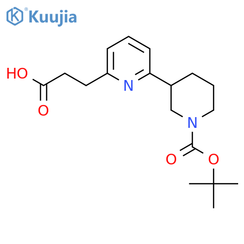 3-{6-[1-(Tert-butoxycarbonyl)piperidin-3-yl]pyridin-2-yl}propanoic acid structure