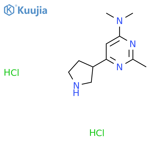 N,N,2-Trimethyl-6-pyrrolidin-3-ylpyrimidin-4-amine;dihydrochloride structure