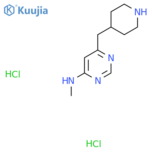N-Methyl-6-(piperidin-4-ylmethyl)pyrimidin-4-amine;dihydrochloride structure