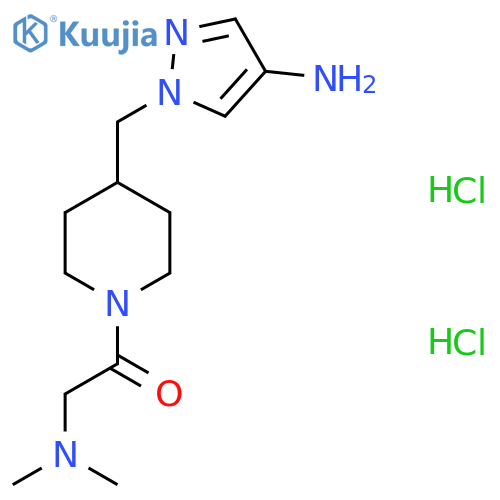 1-4-(4-Amino-pyrazol-1-ylmethyl)-piperidin-1-yl-2-dimethylamino-ethanone Dihydrochloride structure