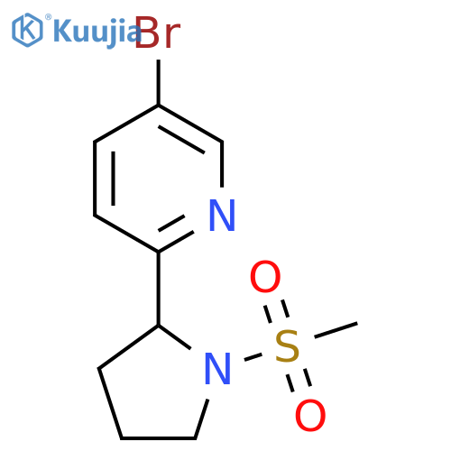 5-Bromo-2-(1-(methylsulfonyl)pyrrolidin-2-yl)pyridine structure