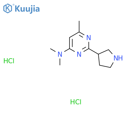 N,N,6-Trimethyl-2-pyrrolidin-3-ylpyrimidin-4-amine;dihydrochloride structure