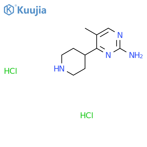 5-Methyl-4-(piperidin-4-yl)pyrimidin-2-amine dihydrochloride structure