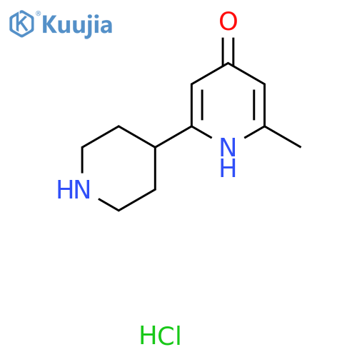 2-Methyl-6-piperidin-4-yl-1H-pyridin-4-one;hydrochloride structure