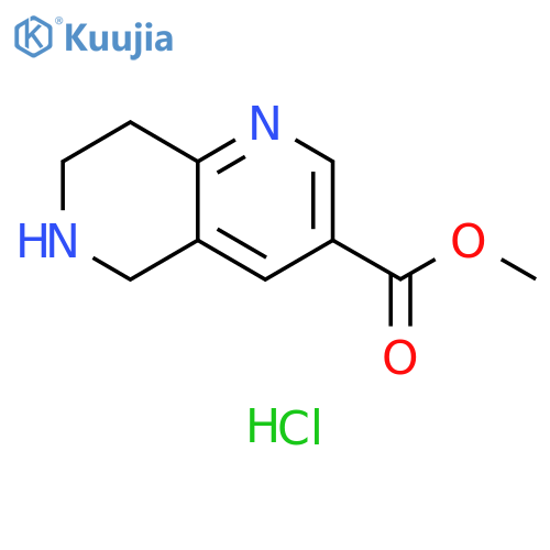 Methyl 5,6,7,8-tetrahydro-1,6-naphthyridine-3-carboxylate Hydrochloride structure