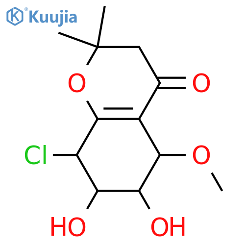 8-Chloro-2,3,5,6,7,8-hexahydro-5,6,7-trihydroxy-2,2-dimethyl-4H-1-benzopyran-4-one; (5R*,6R*,7S*,8R*)-form, 5-Me ether structure