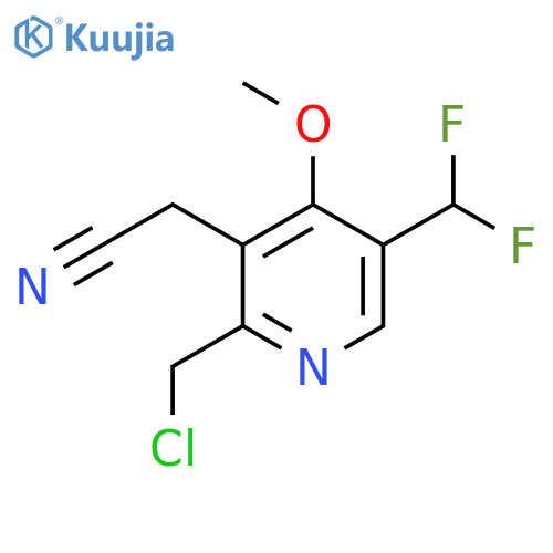 2-(Chloromethyl)-5-(difluoromethyl)-4-methoxypyridine-3-acetonitrile structure