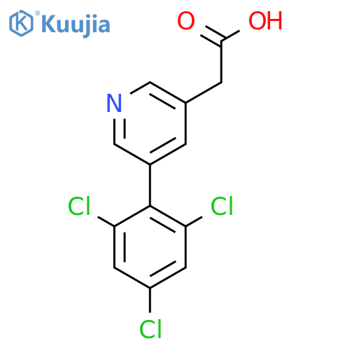5-(2,4,6-Trichlorophenyl)pyridine-3-acetic acid structure