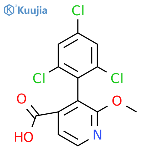 2-Methoxy-3-(2,4,6-trichlorophenyl)isonicotinic acid structure