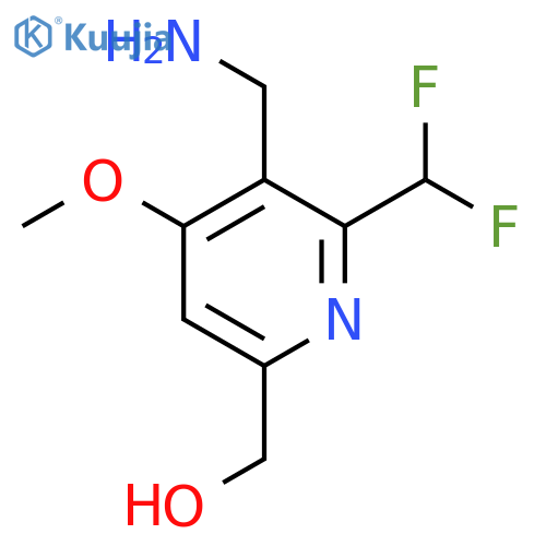 3-(Aminomethyl)-2-(difluoromethyl)-4-methoxypyridine-6-methanol structure