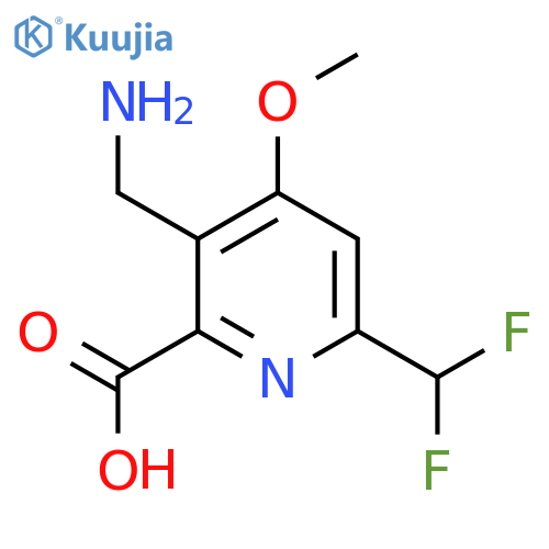 3-(Aminomethyl)-6-(difluoromethyl)-4-methoxypyridine-2-carboxylic acid structure