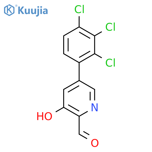 3-Hydroxy-5-(2,3,4-trichlorophenyl)picolinaldehyde structure