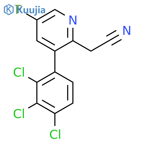 5-Fluoro-3-(2,3,4-trichlorophenyl)pyridine-2-acetonitrile structure