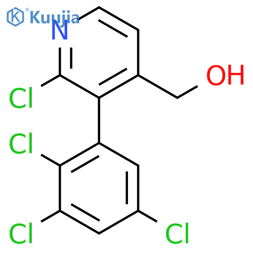 2-Chloro-3-(2,3,5-trichlorophenyl)pyridine-4-methanol structure