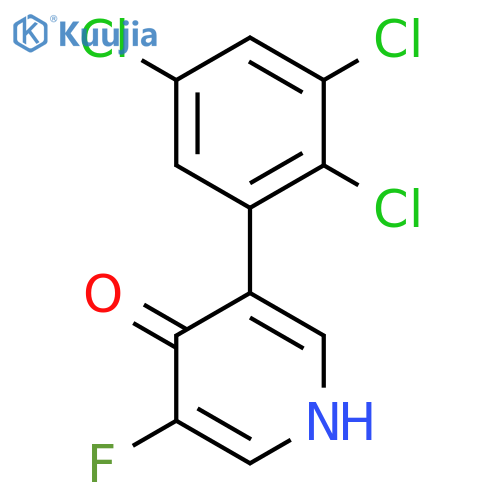 3-Fluoro-4-hydroxy-5-(2,3,5-trichlorophenyl)pyridine structure