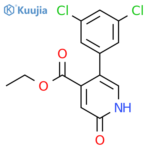 Ethyl 5-(3,5-dichlorophenyl)-2-hydroxyisonicotinate structure