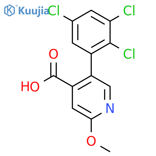 2-Methoxy-5-(2,3,5-trichlorophenyl)isonicotinic acid structure