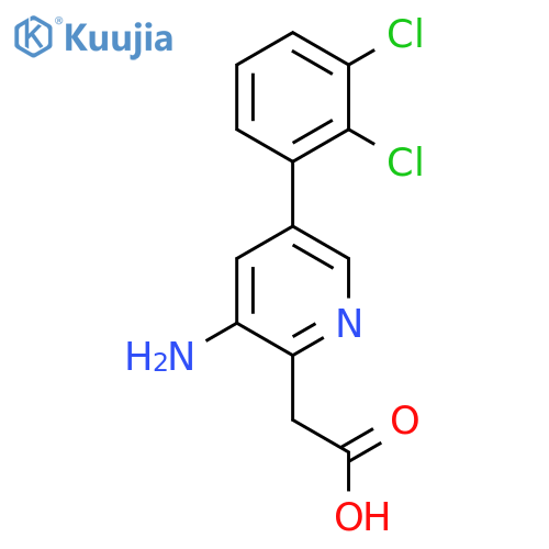 3-Amino-5-(2,3-dichlorophenyl)pyridine-2-acetic acid structure