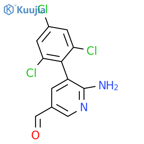 6-Amino-5-(2,4,6-trichlorophenyl)nicotinaldehyde structure