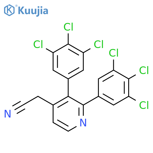 2,3-Bis(3,4,5-trichlorophenyl)pyridine-4-acetonitrile structure