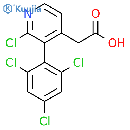 2-Chloro-3-(2,4,6-trichlorophenyl)pyridine-4-acetic acid structure