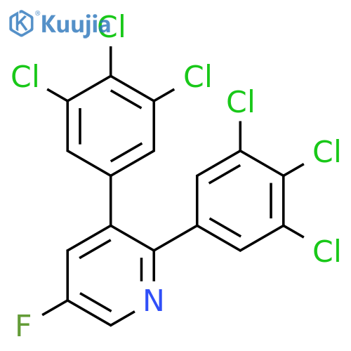 2,3-Bis(3,4,5-trichlorophenyl)-5-fluoropyridine structure