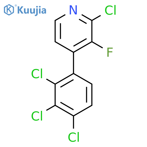 2-Chloro-3-fluoro-4-(2,3,4-trichlorophenyl)pyridine structure
