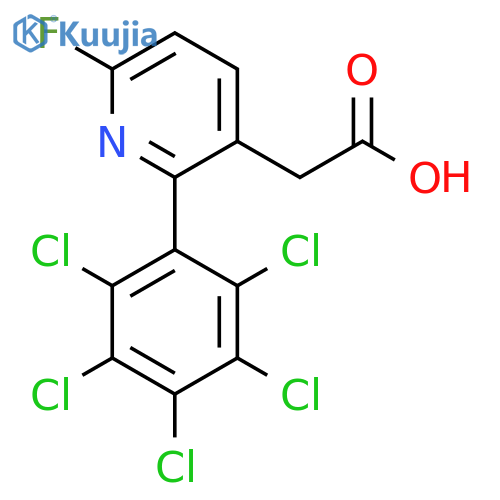 6-Fluoro-2-(perchlorophenyl)pyridine-3-acetic acid structure