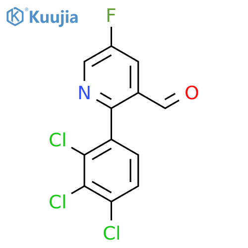5-Fluoro-2-(2,3,4-trichlorophenyl)nicotinaldehyde structure