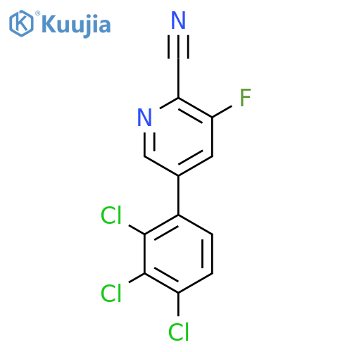 3-Fluoro-5-(2,3,4-trichlorophenyl)picolinonitrile structure