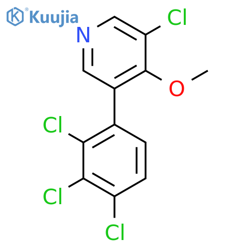 3-Chloro-4-methoxy-5-(2,3,4-trichlorophenyl)pyridine structure