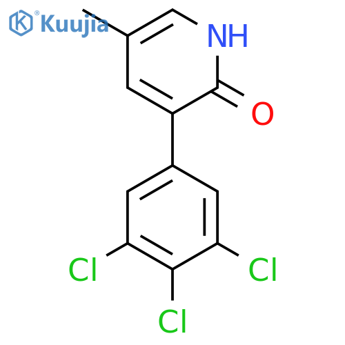 2-Hydroxy-5-methyl-3-(3,4,5-trichlorophenyl)pyridine structure
