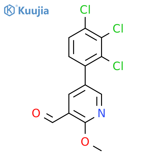 2-Methoxy-5-(2,3,4-trichlorophenyl)nicotinaldehyde structure