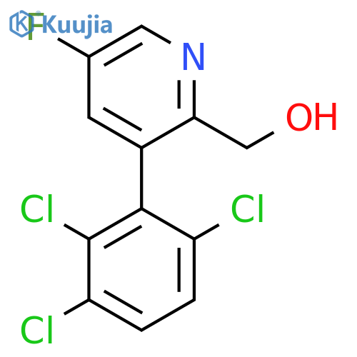 5-Fluoro-3-(2,3,6-trichlorophenyl)pyridine-2-methanol structure