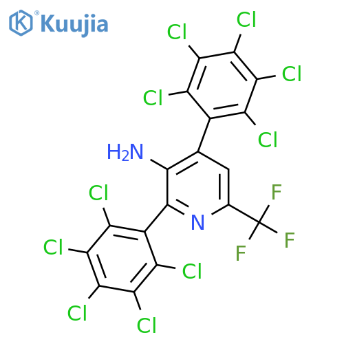 3-Amino-2,4-bis(perchlorophenyl)-6-(trifluoromethyl)pyridine structure