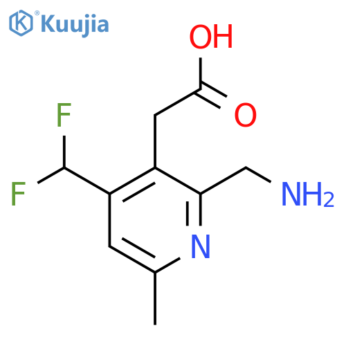 2-(Aminomethyl)-4-(difluoromethyl)-6-methylpyridine-3-acetic acid structure