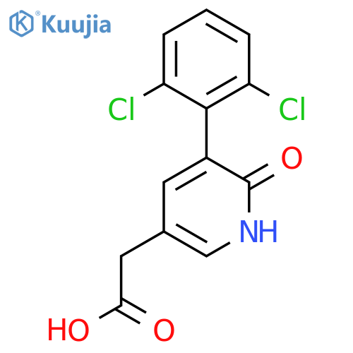 3-(2,6-Dichlorophenyl)-2-hydroxypyridine-5-acetic acid structure